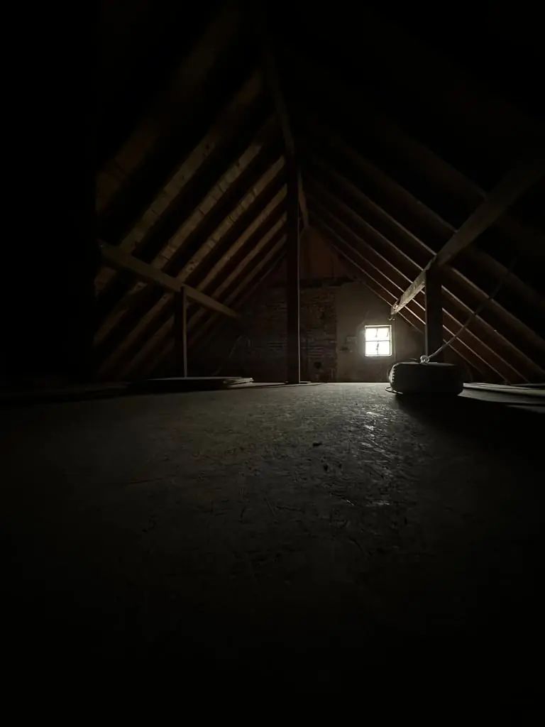 Antes: altillo sin luz natural cenital en Pilar